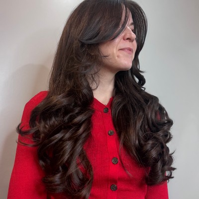 Long hair - curled layers
